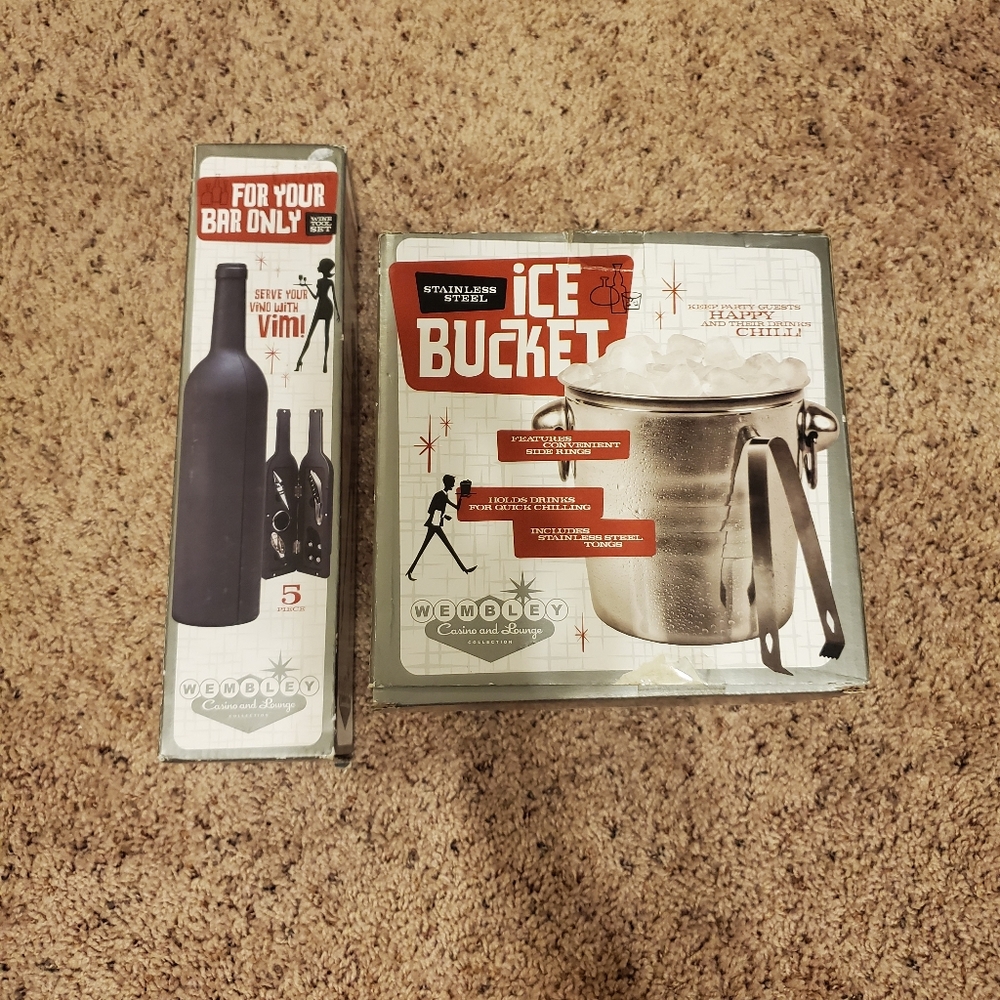 BRAND NEW Party Ice Bucket and Wine Tools Set